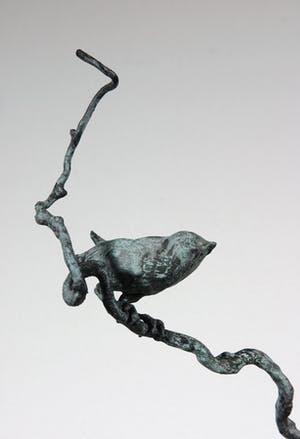 Phonse van Daalen - Groot bronzen vogelbad met vogels op tak kopen? Bied vanaf 1000!