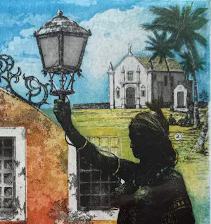 Rolf Weijburg - handgesigneerde kleurenets | 'Ilha de Moçambique' | 1999 (INGELIJST) kopen? Bied vanaf 125!