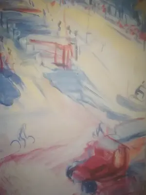 Johan Dijkstra - Gezicht op de Vismarkt Groningen. kopen? Bied vanaf 109!