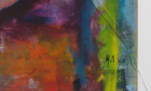 Niet of onleesbaar gesigneerd - Gemengde techniek op papier, Zonder titel - Ingelijst kopen? Bied vanaf 1!