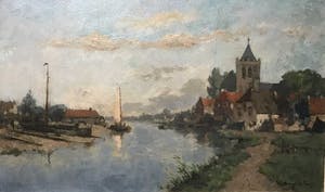 Johannes Embrosius van de Wetering de Rooij - B1468 - Scheepshelling aan de Giessen kopen? Bied vanaf 250!