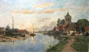 Johannes Embrosius van de Wetering de Rooij - B1468 - Scheepshelling aan de Giessen verkocht voor € 250!