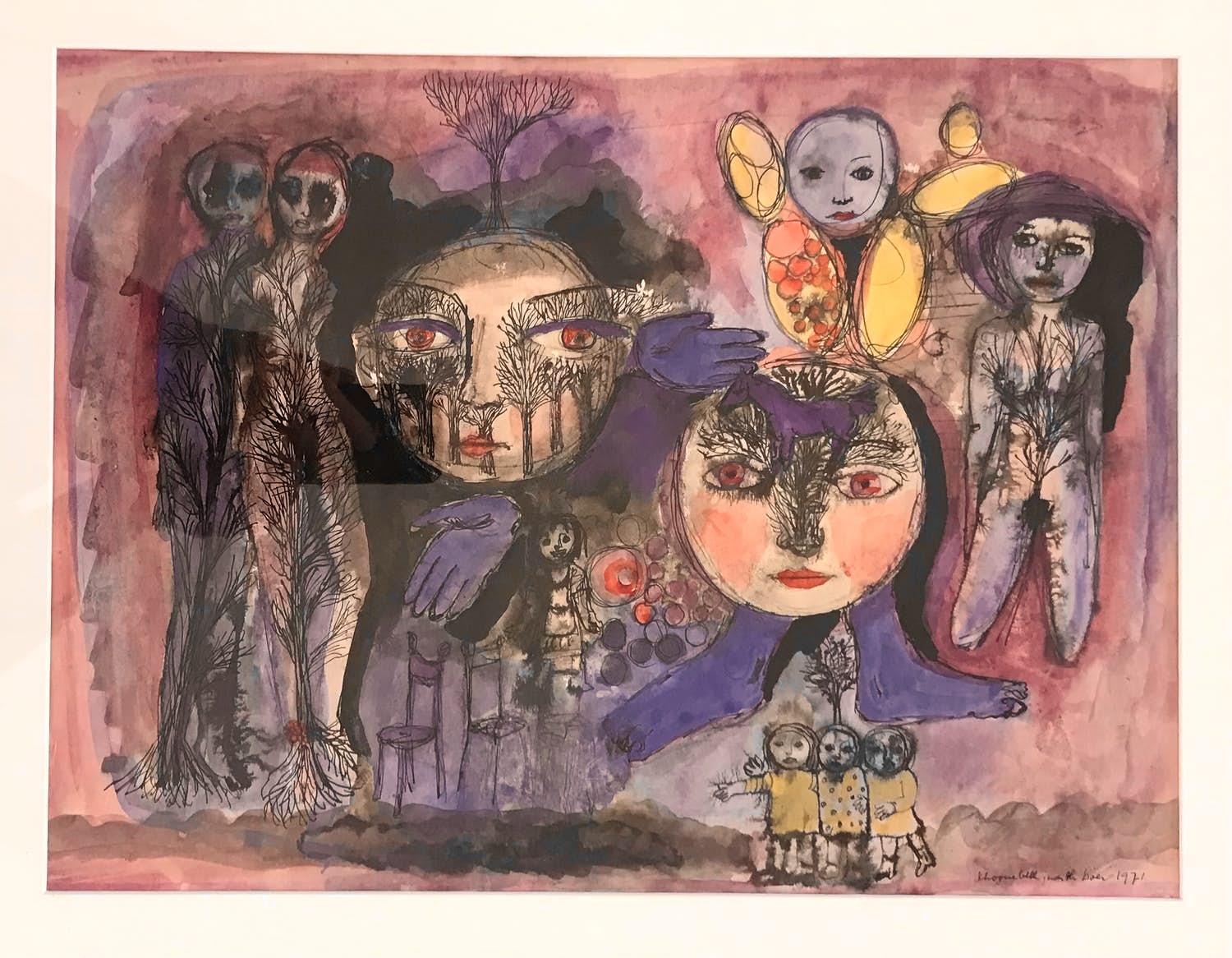 Judith Boer - Prachtige gesigneerde aquarel - 1971 - Zeer goede staat - Uniek werk verkocht voor € 95!