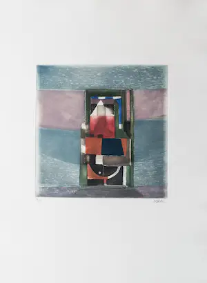 Michele Nedelec - Twee etsen: Rivière en Les quais kopen? Bied vanaf 45!