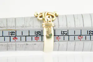 28 - Bijzondere 14 Krt geelgouden unisex  gevlochten ring - gekeurd kopen? Bied vanaf 150!