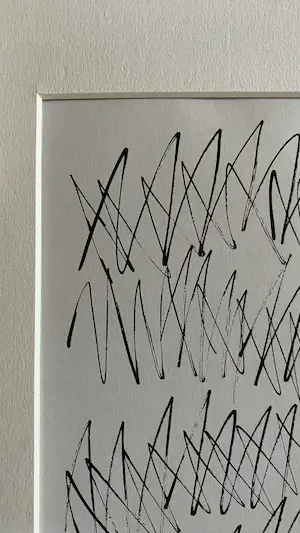 Jan Schoonhoven - Twee Offset-Litho's op papier naar een Inkt/Penseel Uit 1976 kopen? Bied vanaf 35!