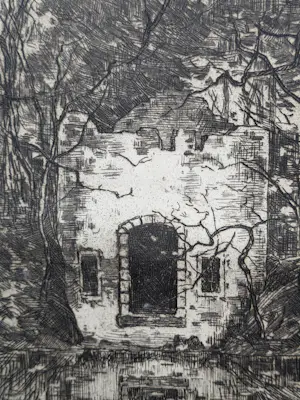 Willem de Zwart - 1896 - Ruïne aan een vijver (Lage Vuursche) kopen? Bied vanaf 30!