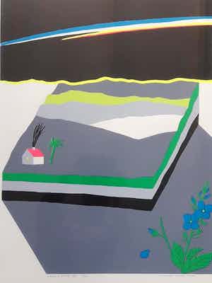 Harrie Gerritz - Avondland, overdag te zien. verkocht voor € 65!