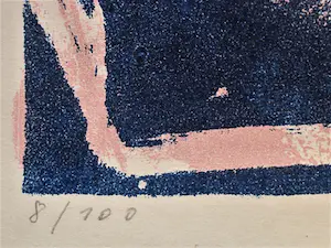 Niet of onleesbaar gesigneerd - Interessante jaren 60 Lithografie Abstract - oplage 100 - potloodgesigneerd kopen? Bied vanaf 1!