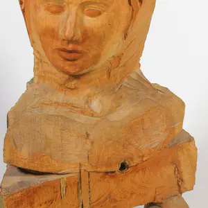 Niet of onleesbaar gesigneerd - Houten beeld, Vrouwenbuste kopen? Bied vanaf 1!