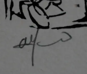 Toon Jansen - Houtsnede: Mensen in interieur - 1965 kopen? Bied vanaf 45!