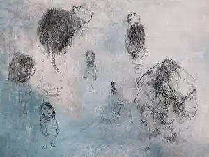 Dirkje Kuik - Kinderen van de bewaarschool in de Keukenstraat, inkttekening kaufen? Bieten Sie von 150!