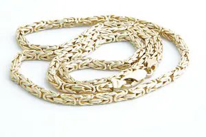 92- Zo goed als nieuw massief geel gouden 18 karaats "Konings" ketting collier kopen? Bied vanaf 1370!