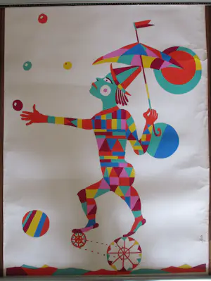 Ferry Slebe - Harlekijn met parasol kopen? Bied vanaf 55!