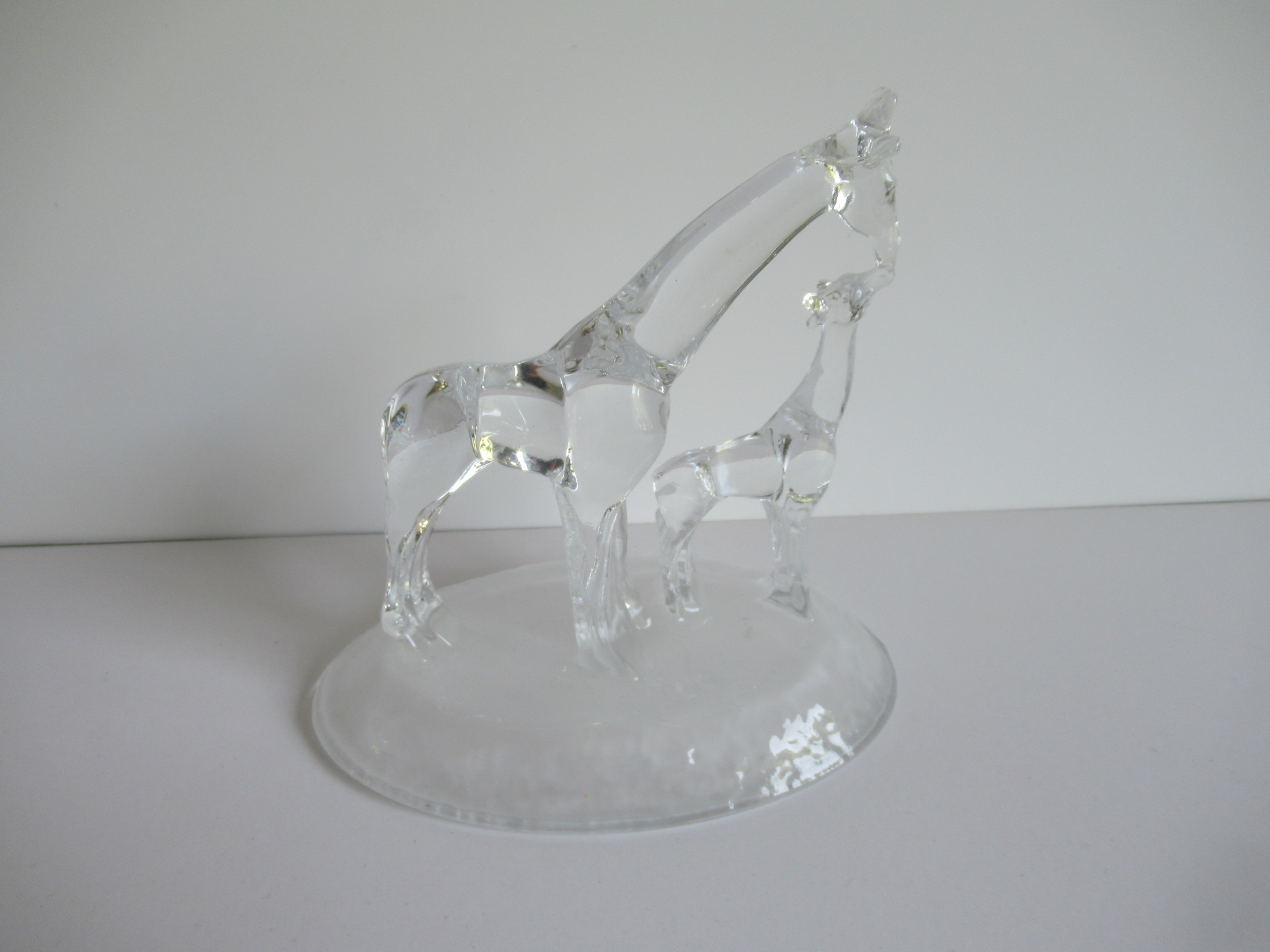 Niet of onleesbaar gesigneerd - Vintage Kristallen Giraf met jong kopen? Bied vanaf 1!