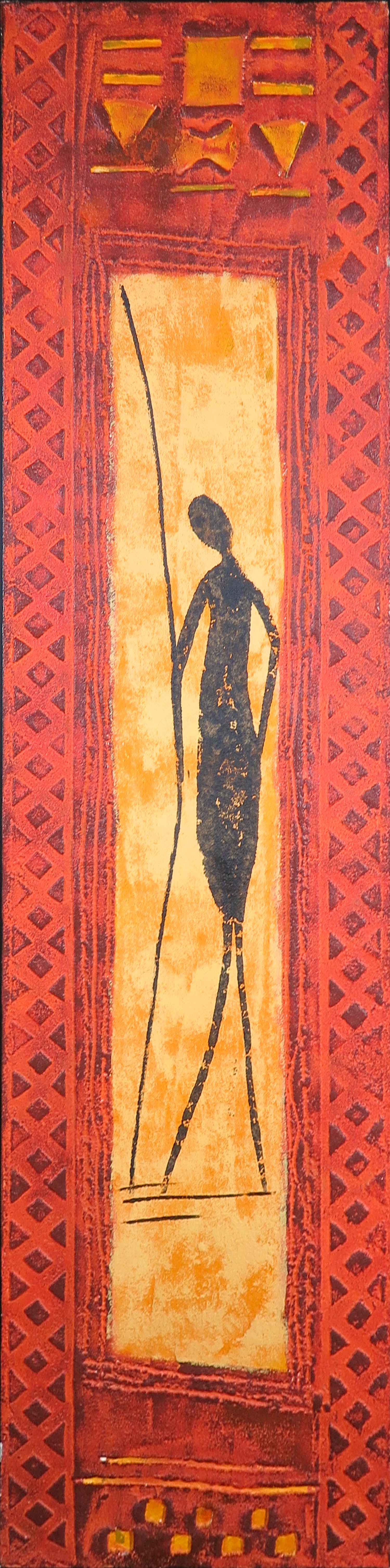 Felipe Campello - Gemengde techniek op doek, Zonder titel 3 (Zeer groot) (met ophangsysteem) verkocht voor € 1!