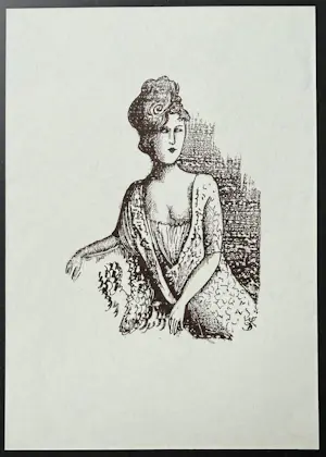 August Wilhelm Dressler - Frau mit Beehive, Lithographie 1967 kopen? Bied vanaf 50!