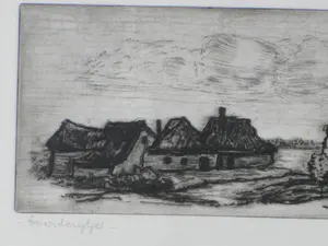 Cor de Wolff - Boerderijtjes - Ets kopen? Bied vanaf 30!