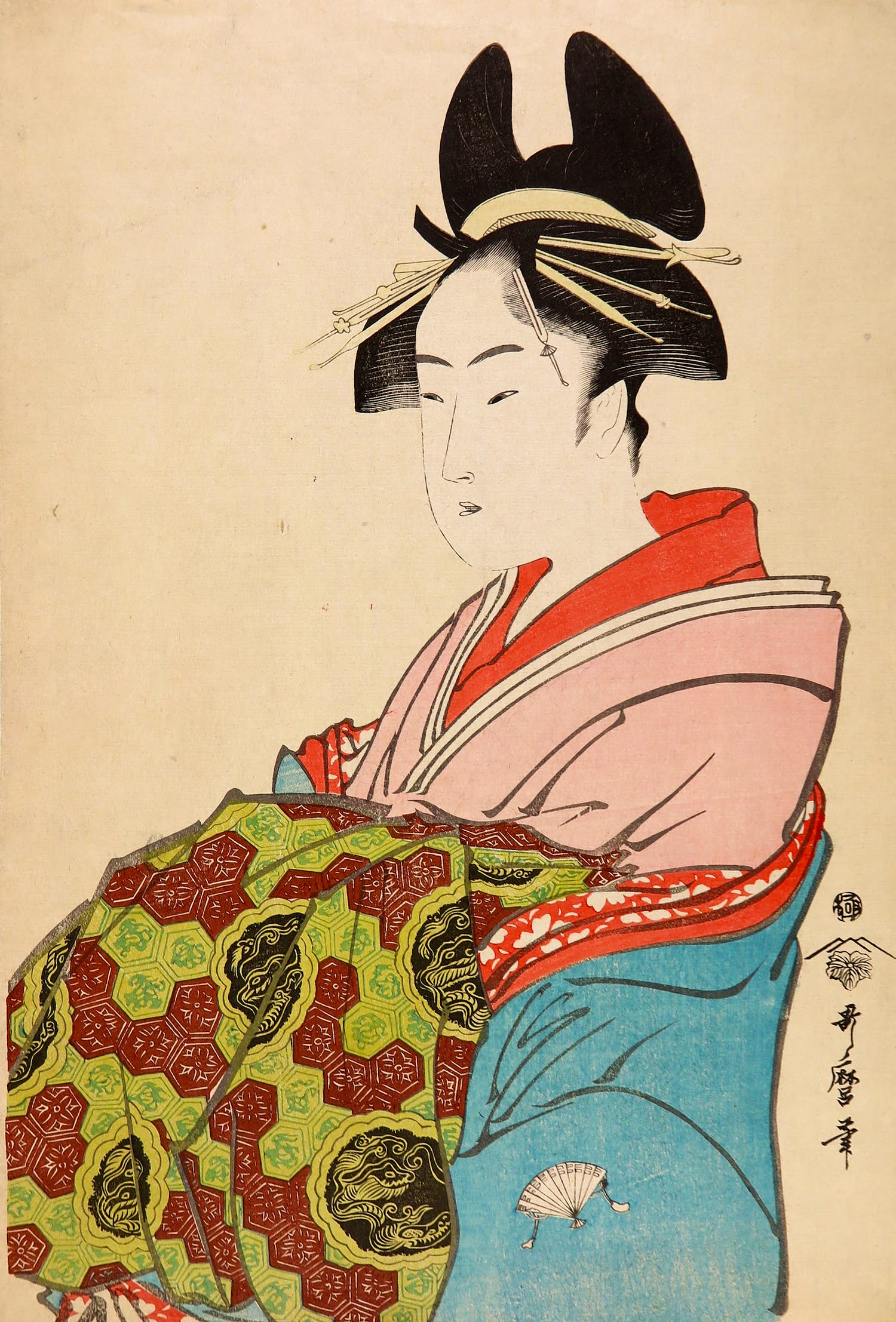 Kitagawa Utamaro - Houtdruk, Geisha kopen? Bied vanaf 100!