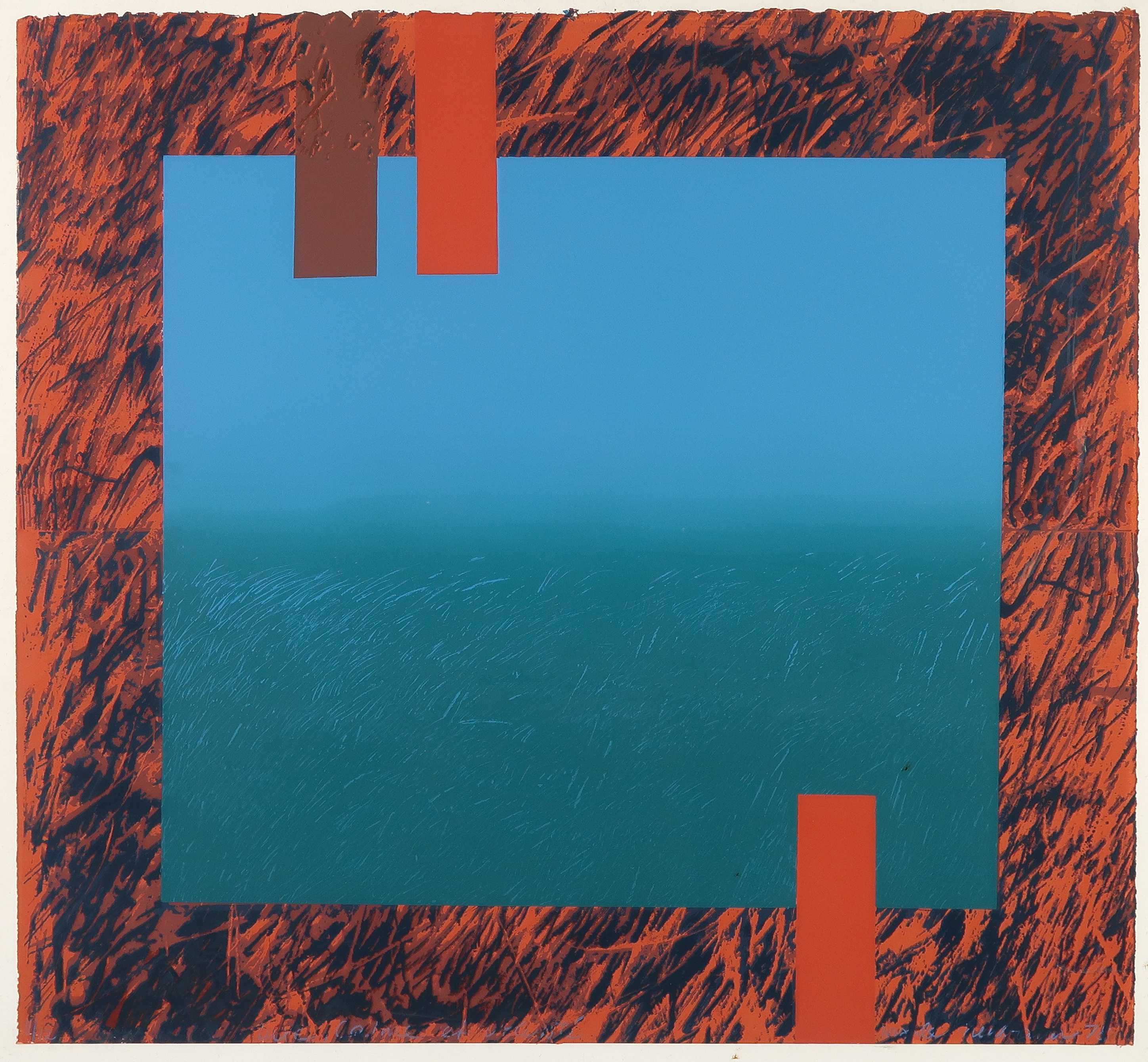 Ursula Neubauer - Zeefdruk, Gras - Ingelijst kopen? Bied vanaf 1!