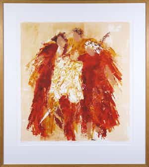 Wil Willemsen - Zeefdruk, The Family - Ingelijst verkocht voor € 50!