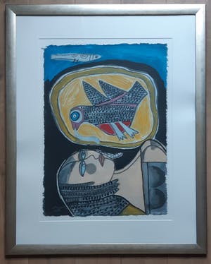 Corneille - " Des Animaux et la Femme ". Ingelijst ( Groot) kopen? Bied vanaf 275!