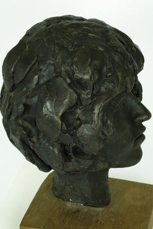 Karel Gomes - Bronzen beeld van hoofd van vrouw - ruim 22 kg kopen? Bied vanaf 695!