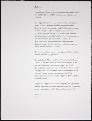 Jef Diederen - 7 Litho's naar teksten van Lucebert kopen? Bied vanaf 1!