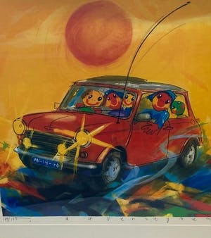 Ad Verstijnen - Zeefdruk, Austin 7 - Ingelijst (groot) kopen? Bied vanaf 70!