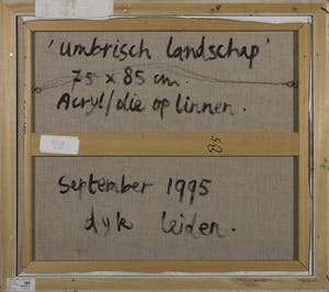 Martin van Dijk - Olie en acryl op doek, Umbrisch landschap - Ingelijst kopen? Bied vanaf 300!