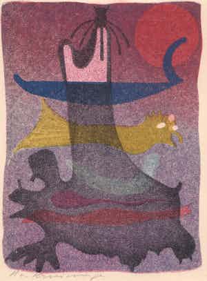 Harry van Kruiningen - kleurenlitho - 'Achnaton' - 1953 verkocht voor € 49!