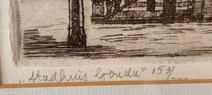 Cor van der Woerd - Ets Stadhuis van Gouda kopen? Bied vanaf 1!