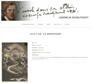 Lodewijk Schelfhout - Le montagne, droge naald ets (2e staat) kopen? Bied vanaf 150!