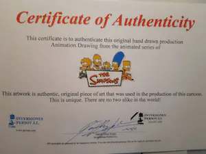 Matt Groening - Originele productie stifttekening + certificaat en lijst kopen? Bied vanaf 90!