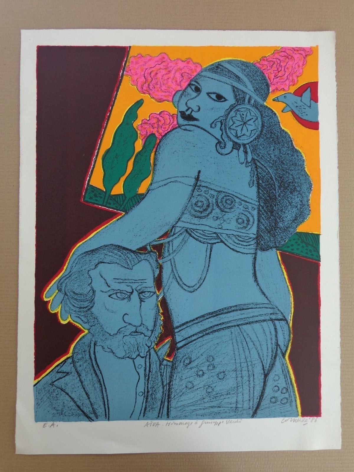 Corneille - AIDA. HOMMAGE VERDI / KLEURZEEFDRUK / 75x57cm / SIG / 1986 kopen? Bied vanaf 215!