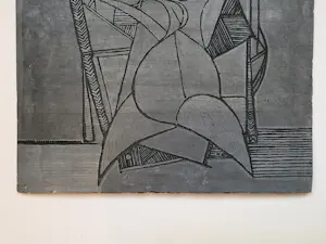 Theo Beerendonk - Originele etsplaat met cubistische vrouw - jaren '60 kopen? Bied vanaf 150!