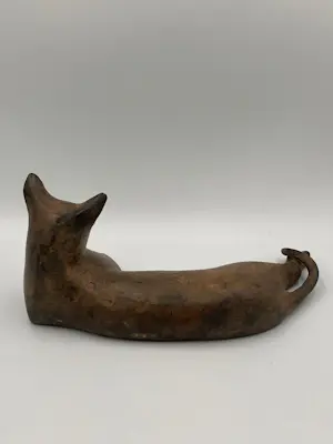 Brons (Onbekend) - Liggende kat kopen? Bied vanaf 120!