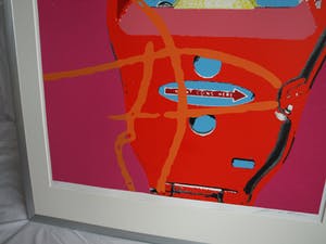 Niet of onleesbaar gesigneerd - GROTE ingelijste zeefdruk , Parkeermeter – gesigneerd – nr. 27 van 50 ex. kopen? Bied vanaf 1!