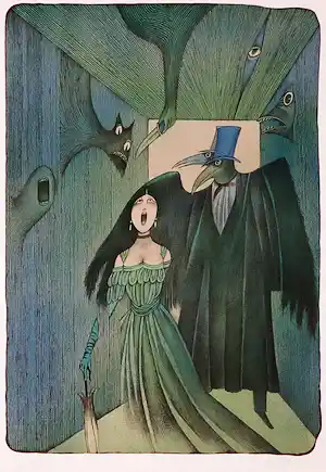 Adolf Born - Litho, Schrikken verkauft für € 500!