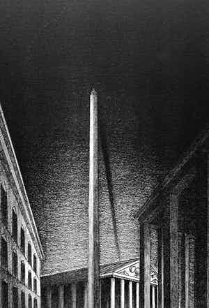 Jeroen Henneman - lithografie - 'Eerste blik op de stad' - 1982 verkocht voor € 75!
