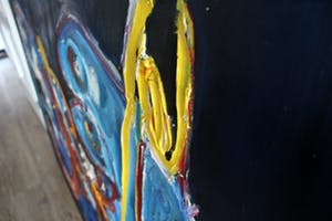 Jan te Wierik - Acryl op doek: fantasiefiguur - 1991 ( zeer groot!) kopen? Bied vanaf 3750!