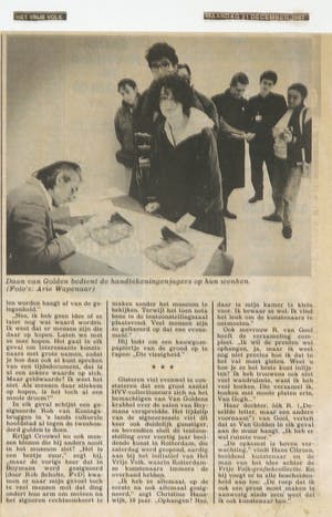 Daan van Golden - Offset, Blauwe vleugel met gezicht - Ingelijst kopen? Bied vanaf 150!