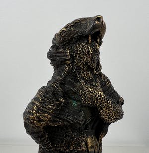 Carolein Smit - Sculptuur | 'Hercules met knots en leeuwenhuid' | 2002 kopen? Bied vanaf 350!