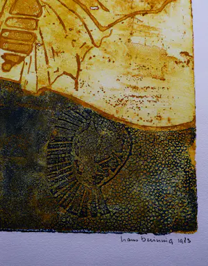 Hans Buining - in zeer kleine oplage (20) gemaakte Ets & Aquatint "Vlinder in travertin" kopen? Bied vanaf 26!