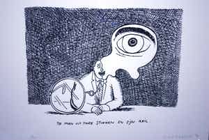 Kamagurka - ...de man uit 2 stukken...zeefdruk uit 1990 verkocht voor € 125!