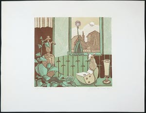 Frans de Haas - Linosnede, Als de kat van huis is... kopen? Bied vanaf 1!