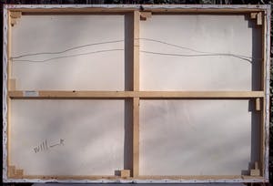 William Malucu - Abstracte compositie, olieverf op doek (ingelijst, groot!) kopen? Bied vanaf 300!