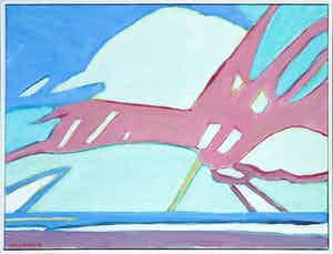 Paul Overhaus - Olieverf op doek, Zonder titel - Ingelijst verkocht voor € 50!