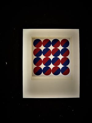 Rob Schotman - Intrigerend jaren 60 PoP Art Litho - variaties op een cirkel - gesigneerd kopen? Bied vanaf 10!