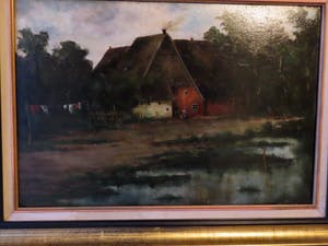 Hendrik Petrus Berlage - (1856-1934) Landschap met boerderij en waslijn kopen? Bied vanaf 450!
